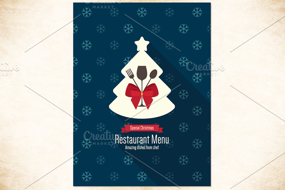 Special Christmas festive menu in Card Templates - product preview 8