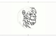 Animation Lion Looking To Side