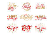 Happy Holidays Lettering Hand Drawn