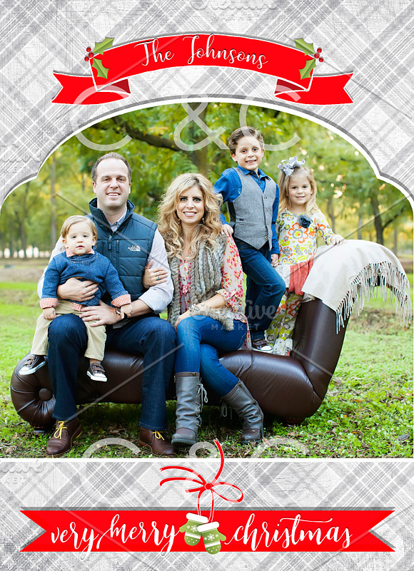 Christmas Year End Review Photo Card in Card Templates - product preview 1