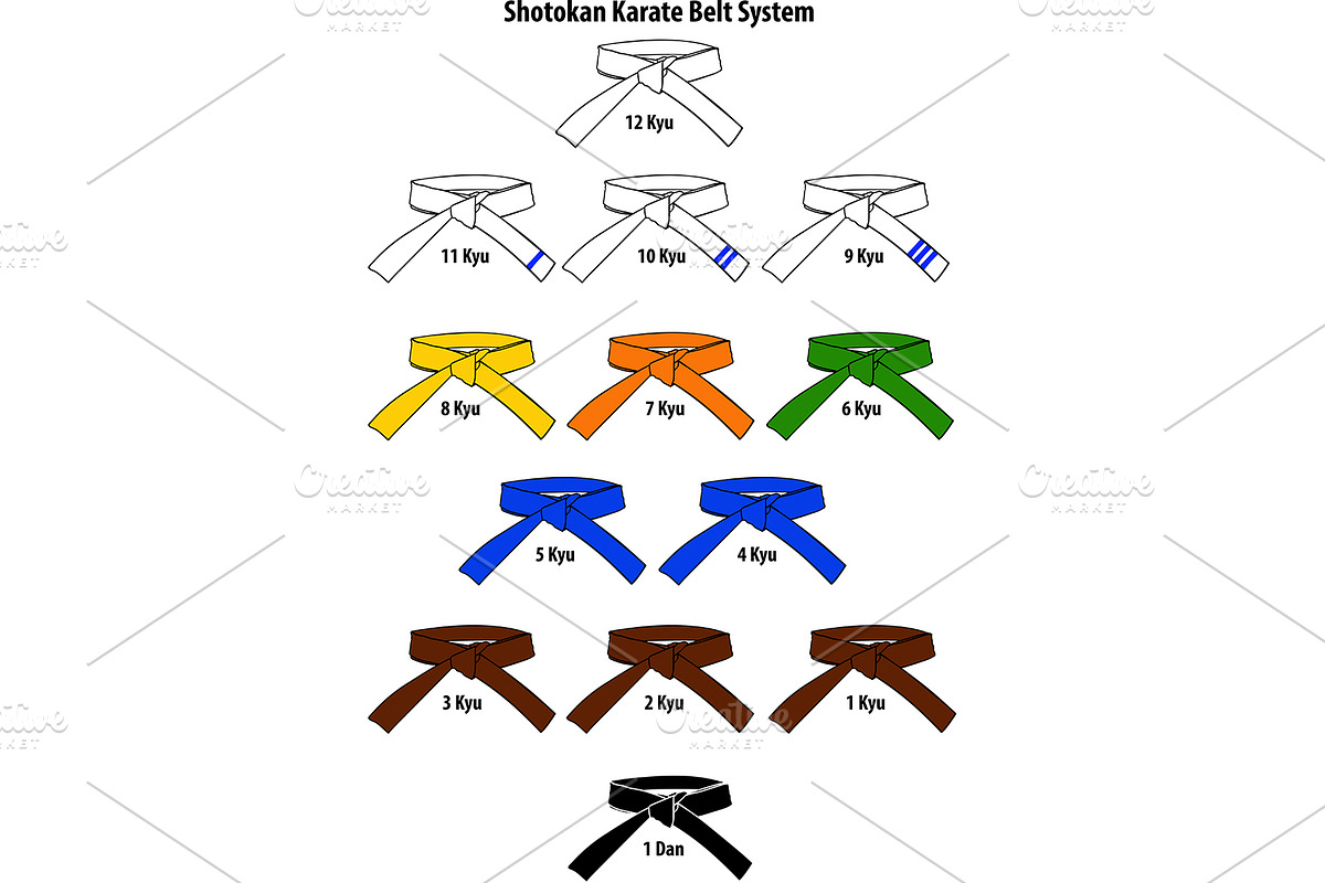colored karate belts in Icons - product preview 8