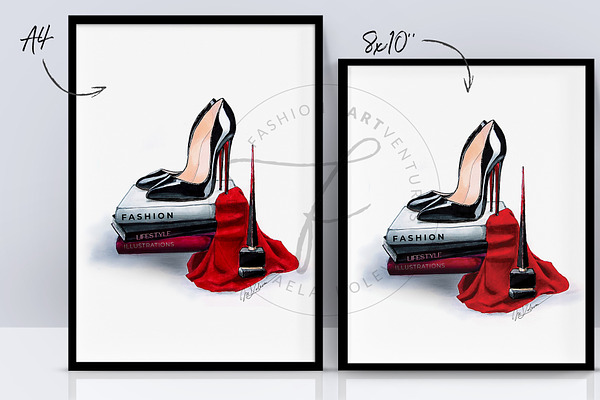 Black Heels - Fashion illustration