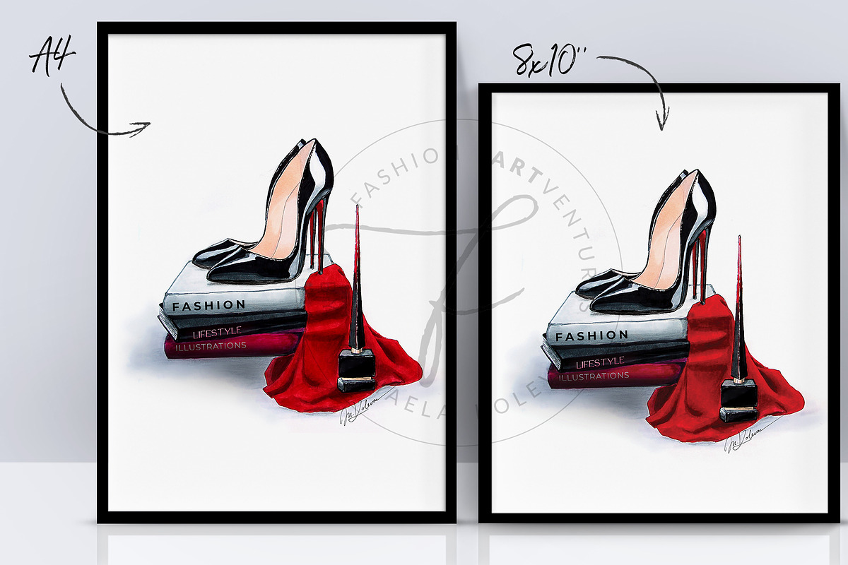 Black Heels - Fashion illustration in Illustrations - product preview 8