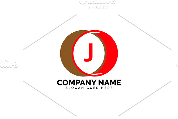 j letter circle logo