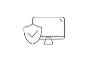 Desktop computer protected icon