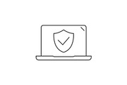 Laptop computer protected icon