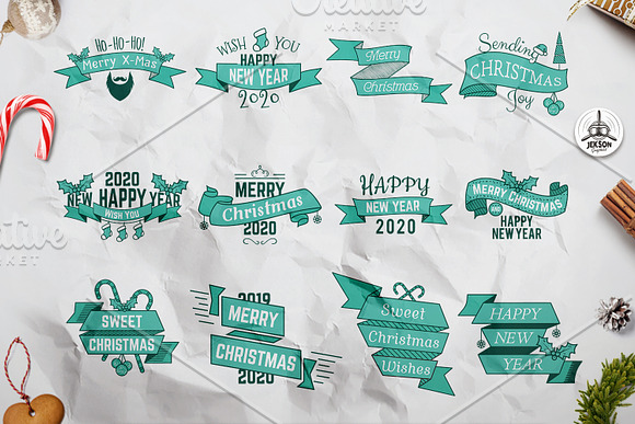 Christmas & New Year Labels & Badges in Illustrations - product preview 3