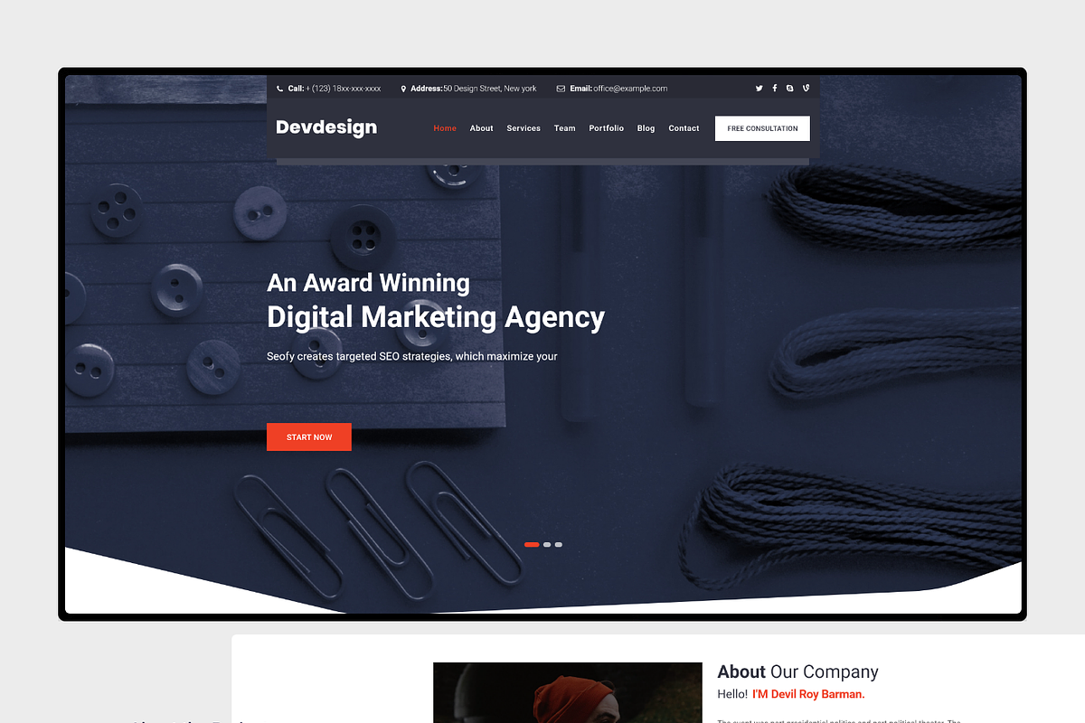 Corporate Landing Page UI in Landing Page Templates - product preview 8