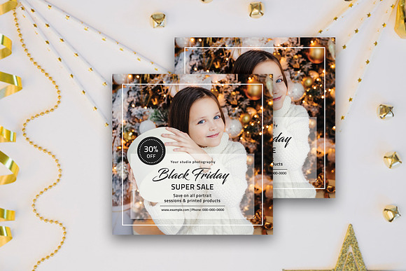Black Friday Marketing Template in Postcard Templates - product preview 2