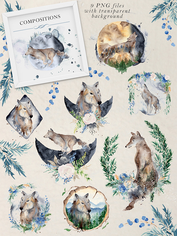 Woodland story Vol.1 Wolf in Objects - product preview 1