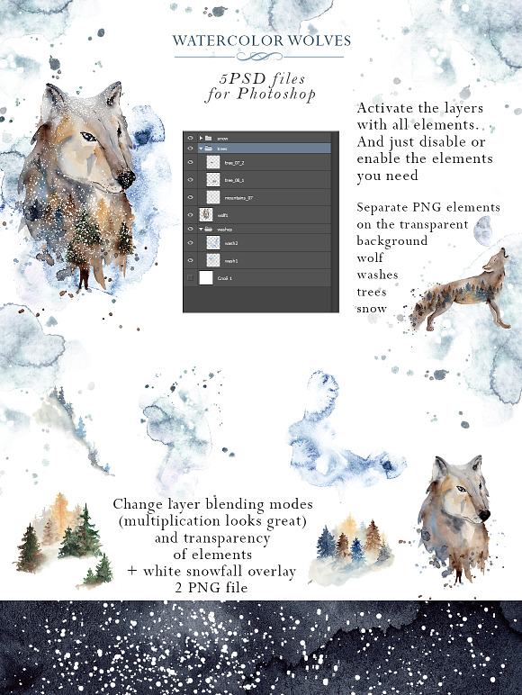 Woodland story Vol.1 Wolf in Objects - product preview 3