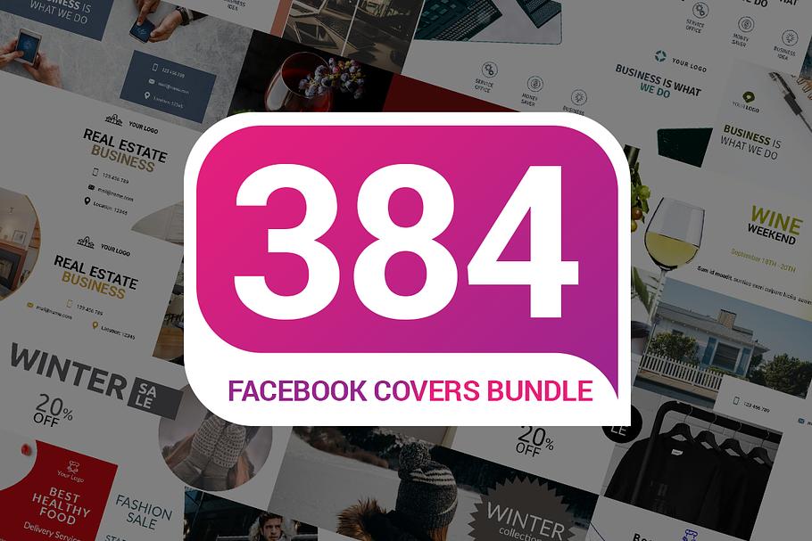 384 Facebook Covers Bundle