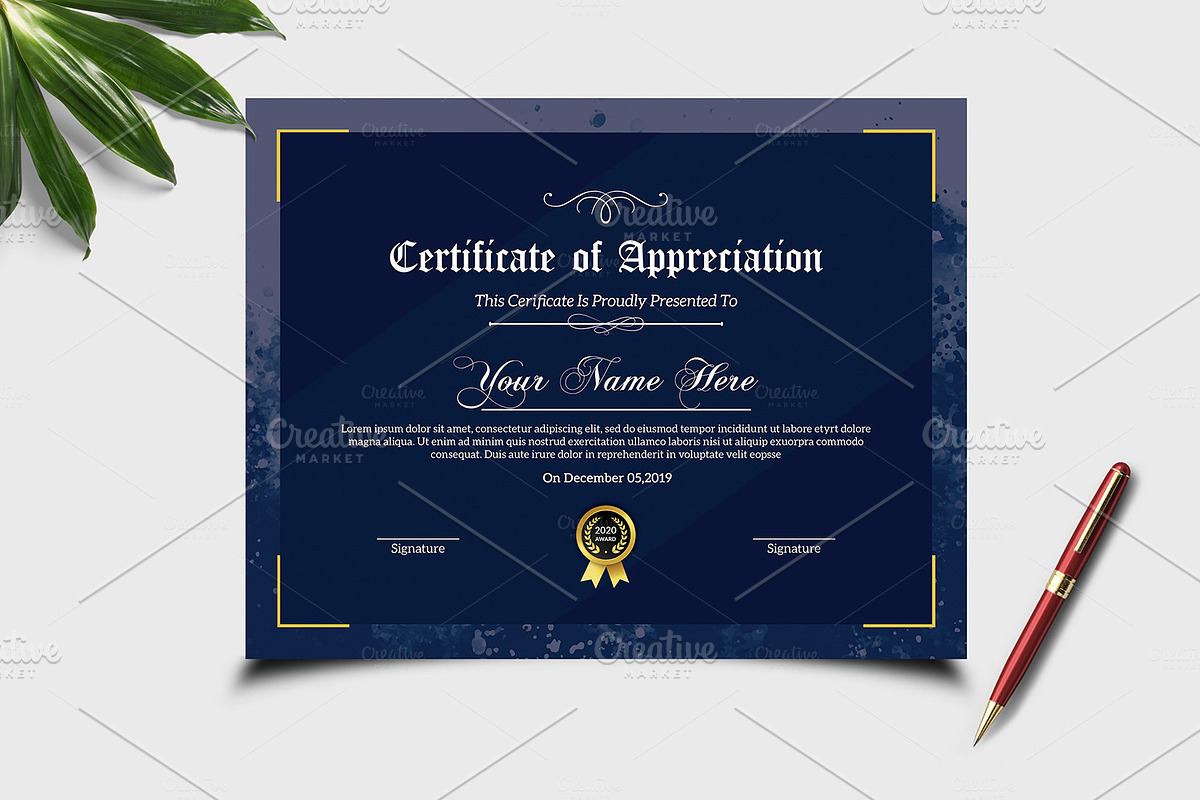 Certificate of Appreciation V20 in Stationery Templates - product preview 8