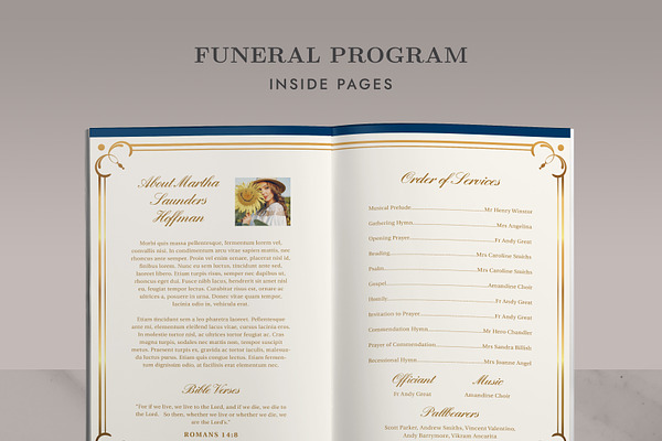 Funeral/ Memorial Card Program FP003