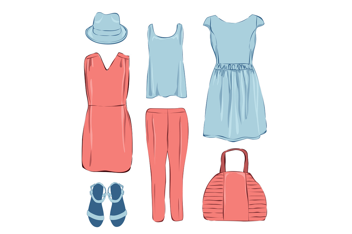 Woman Clothes in Illustrations - product preview 8