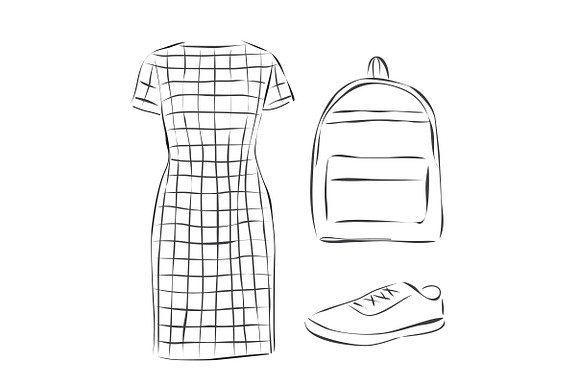 Woman Clothes in Illustrations - product preview 6