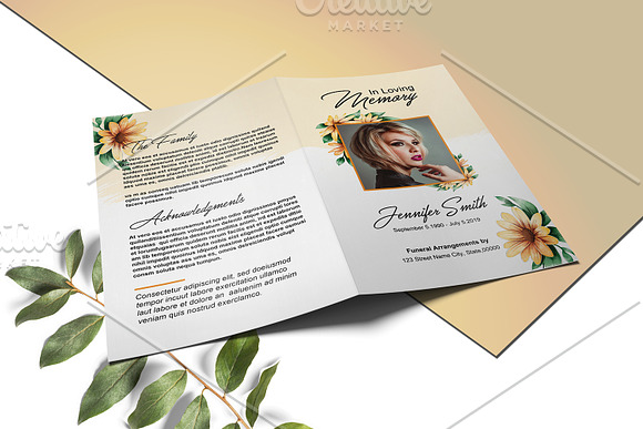 Funeral Program Template - V939 in Brochure Templates - product preview 1