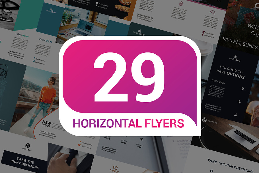 Horizontal Flyers 29 Templates