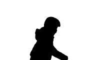 Boy Skating Graphic Silhouette