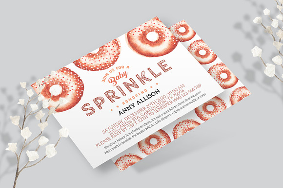 Baby Sprinkle Invitation in Card Templates - product preview 1