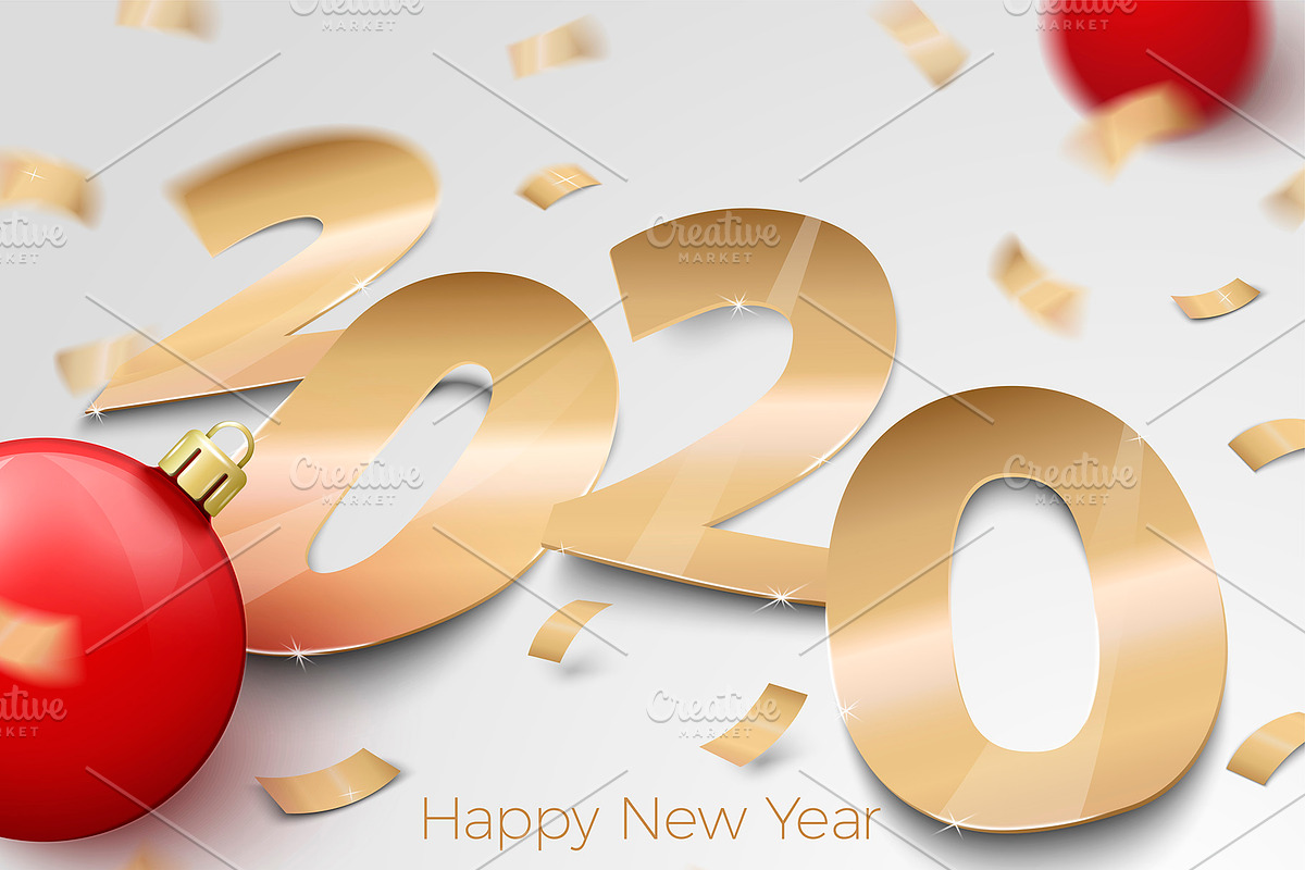 2020 New Year Banner-Poster EPS, PSD in Illustrations - product preview 8