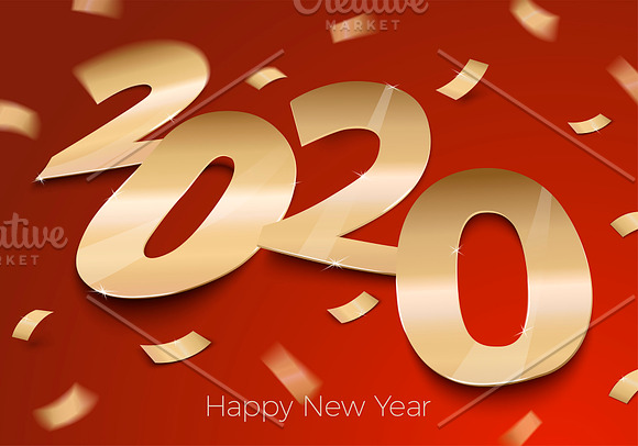 2020 New Year Banner-Poster EPS, PSD in Illustrations - product preview 3