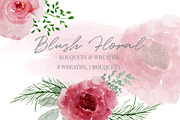 Blush Floral Bouquets & Wreaths