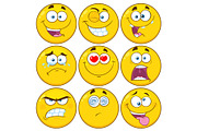 Yellow Emoji Face Collection Set - 1