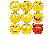 Yellow Emoji Face Collection Set - 2