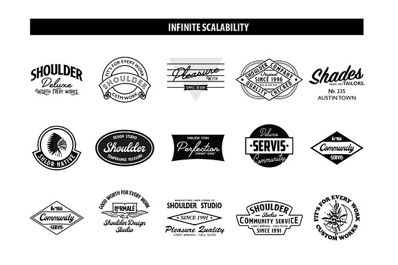 15 Logo/Badge Templates Vol.1 in Logo Templates - product preview 4