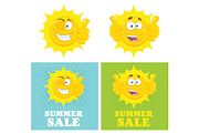 Happy Yellow Sun Cartoon Emoji Face