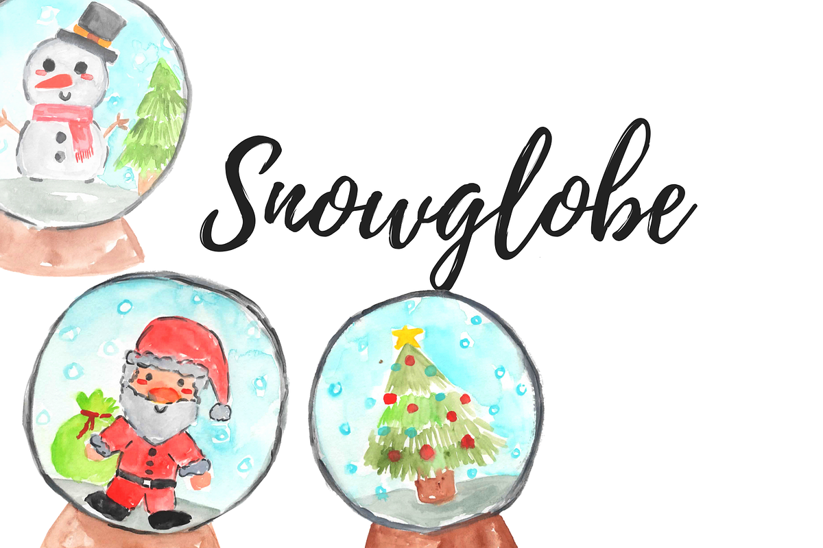 Christmas Snowglobe Clipart in Illustrations - product preview 8