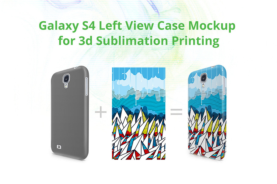 Galaxy S4 3d Sublimation Left Mockup in Product Mockups - product preview 8