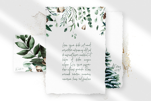Winter Holiday Watercolor Set in Illustrations - product preview 11