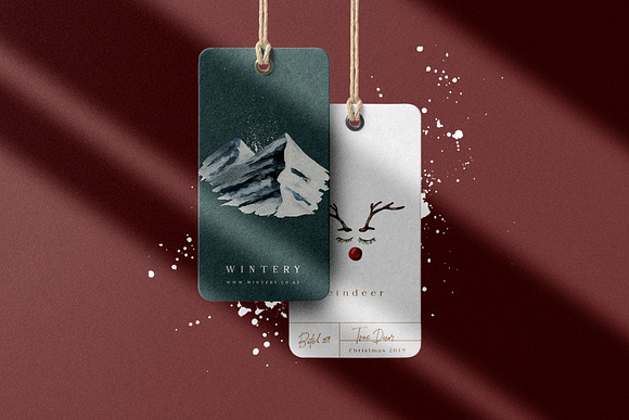 Winter Holiday Watercolor Set in Illustrations - product preview 13