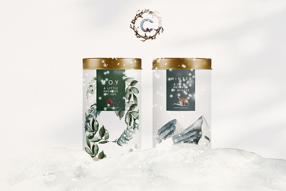 Winter Holiday Watercolor Set in Illustrations - product preview 14