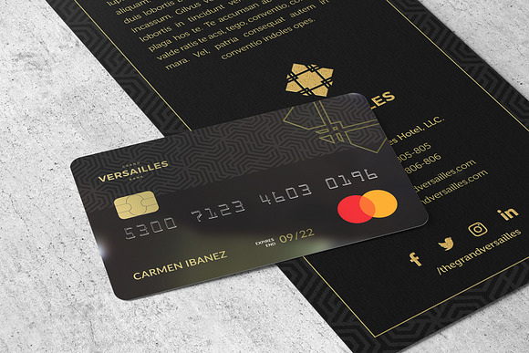 Grand Versailles Bank Card in Card Templates - product preview 6