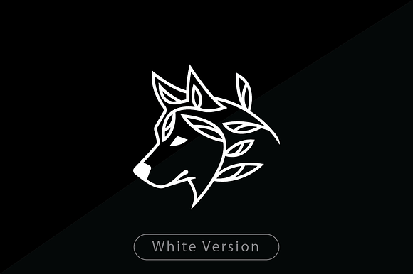 Floral Siberian Husky Logo Template in Logo Templates - product preview 1