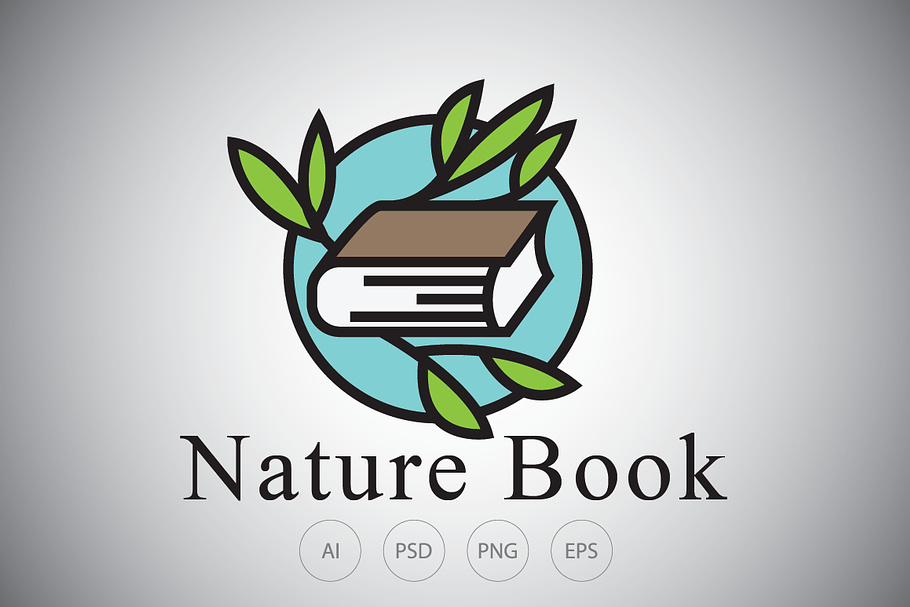 Nature Book with Leaf Logo Template in Logo Templates - product preview 8