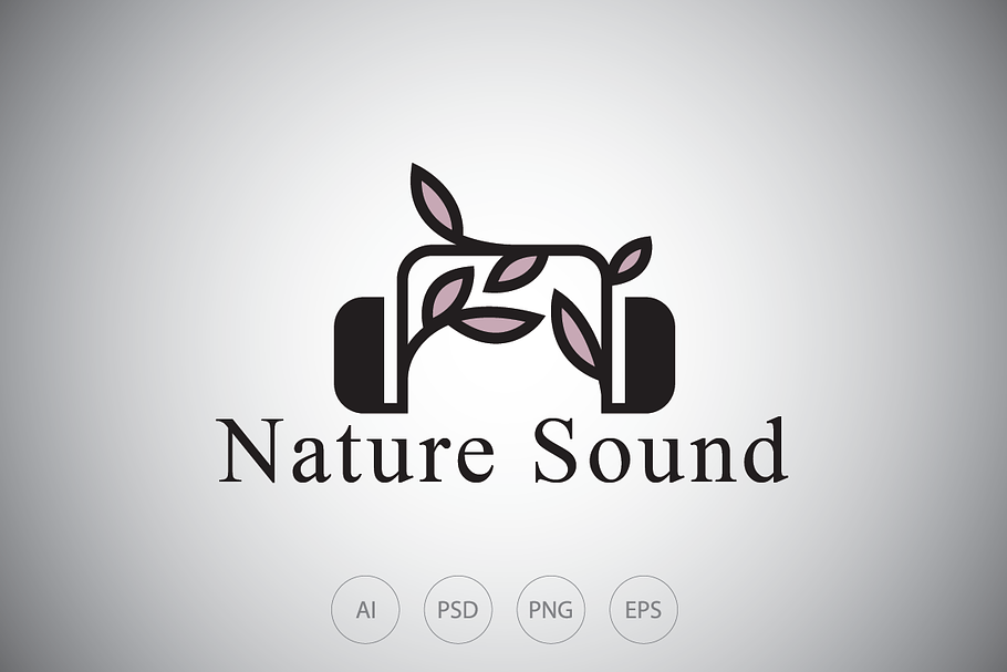 Nature Earphone & Leaf Logo Template in Logo Templates - product preview 8