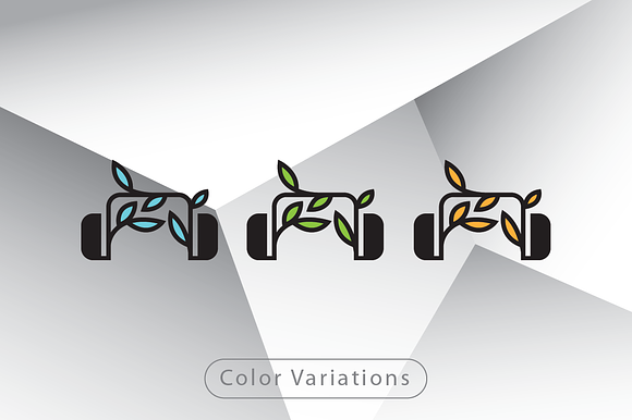 Nature Earphone & Leaf Logo Template in Logo Templates - product preview 2