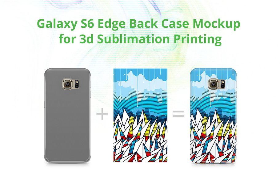 Galaxy S6 Edge 3d Case Design Mockup in Product Mockups - product preview 8