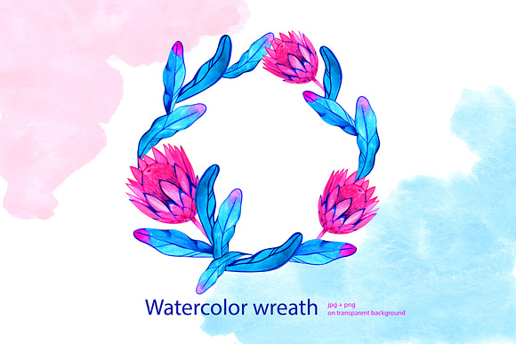 Neon tropical wreaths and frames in Objects - product preview 3
