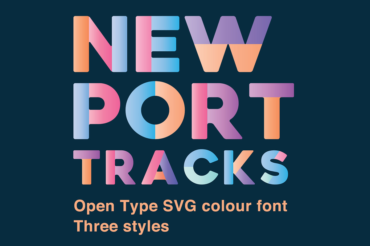 Newport Tracks - Colour Font in Colorful Fonts - product preview 8