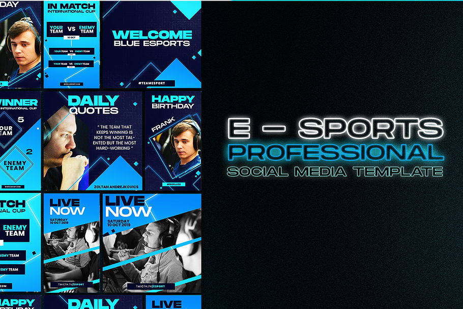 Social Media E Sports Template in Instagram Templates - product preview 8