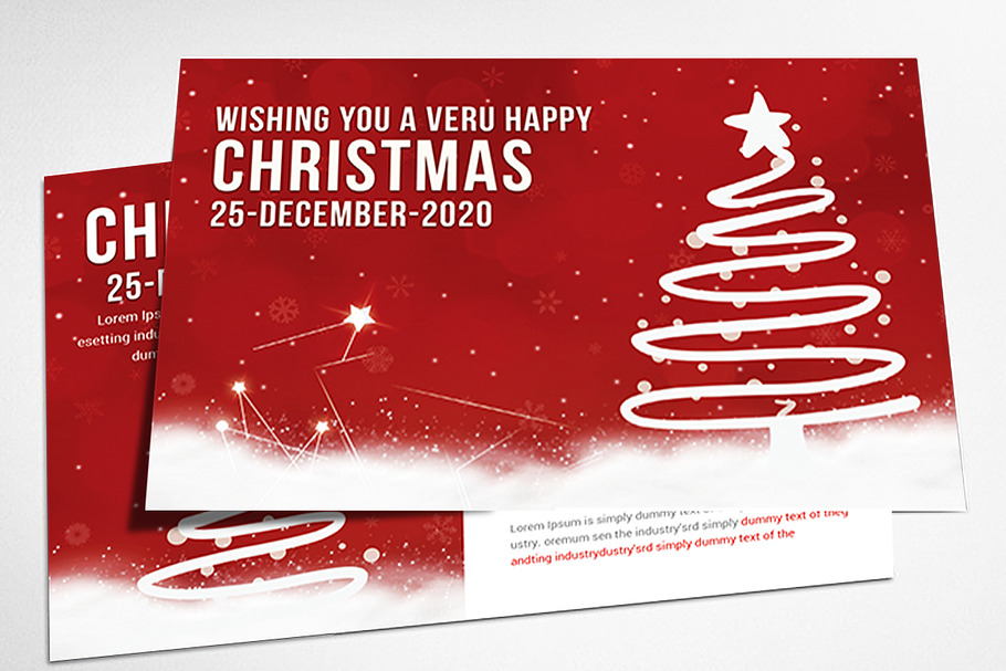 Christmas - Postcard Templates in Card Templates - product preview 8