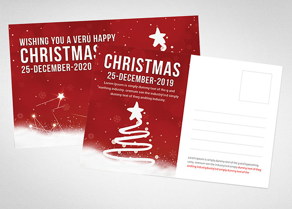 Christmas - Postcard Templates in Card Templates - product preview 1
