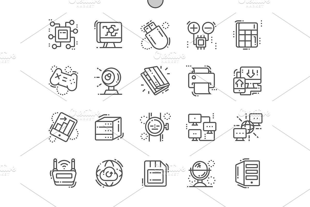 Computer Engineering Line Icons in Icons - product preview 8