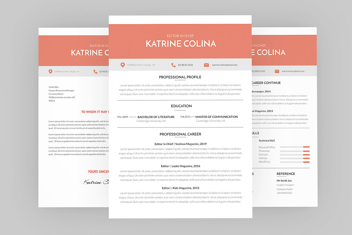 Ediotr in Chief Resume Designer in Resume Templates - product preview 8