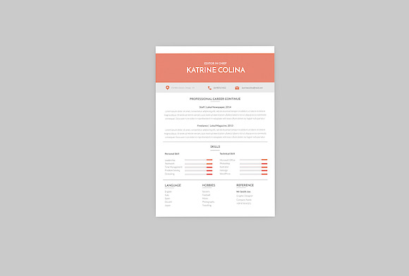 Ediotr in Chief Resume Designer in Resume Templates - product preview 2